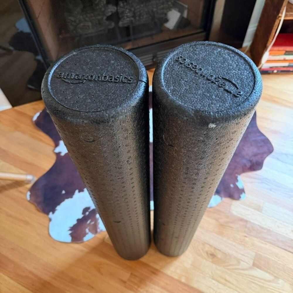 2 NEW Long 36" Amazon Basics High Density Foam Roller Exercise Recovery 90cm
